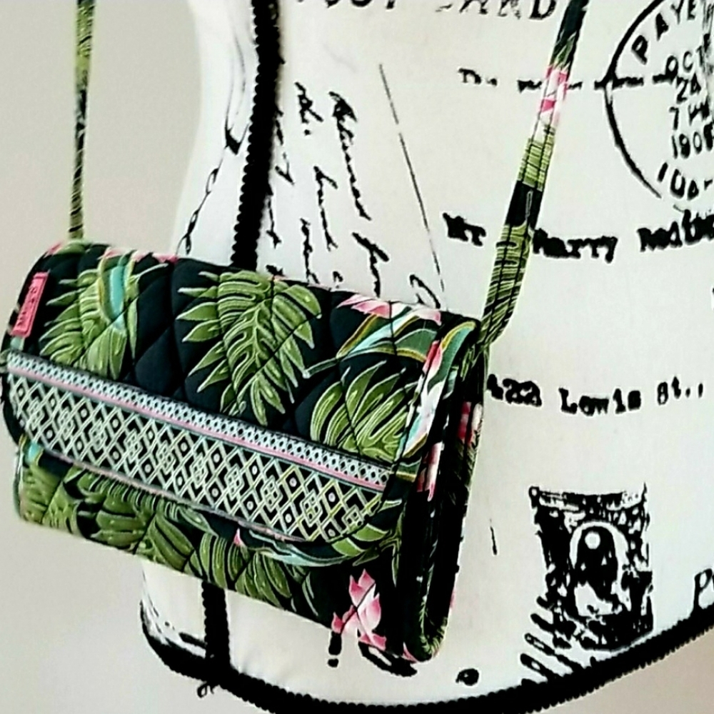 MaggieB Tropical Floral Trifold Belt/Crossbody Bag